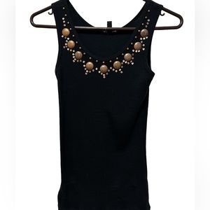 Fang black tank top size S